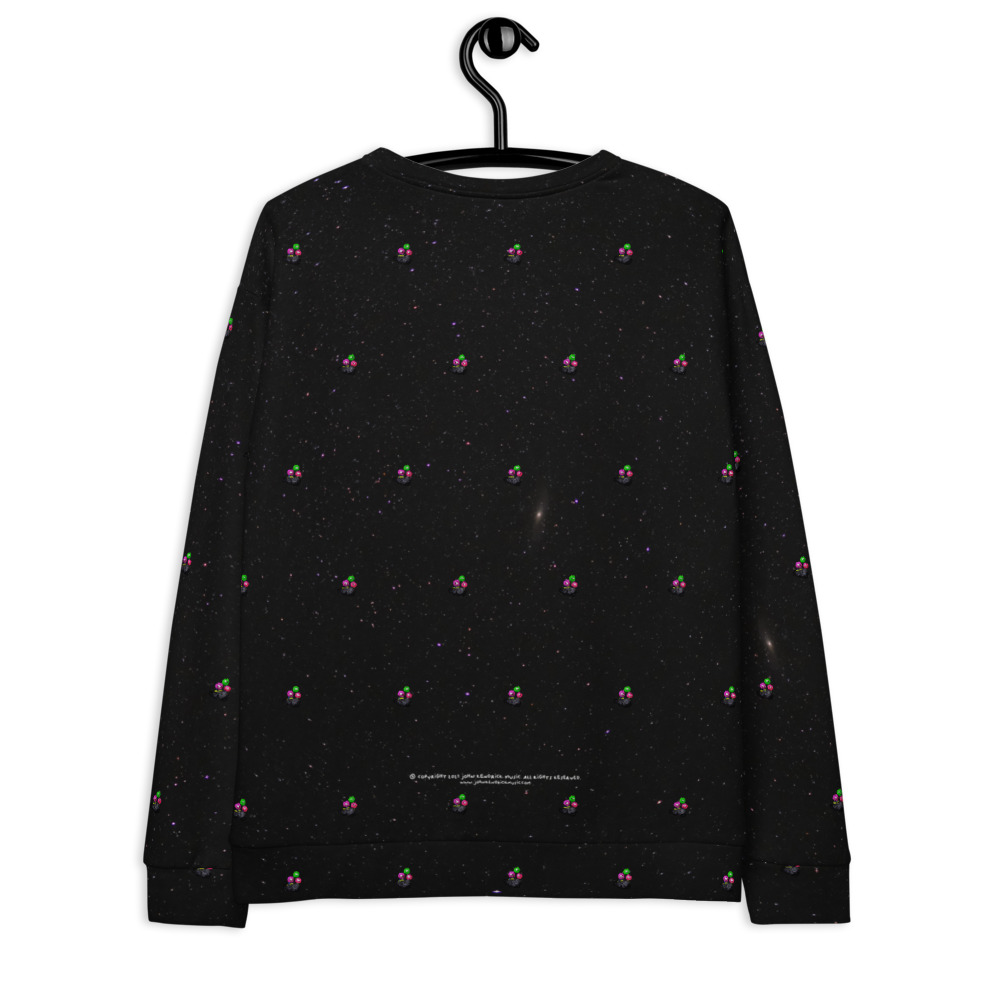 "INTERGALACTIC" Spaced Out Alien Patterned Unisex Sweatshirt - Image 2